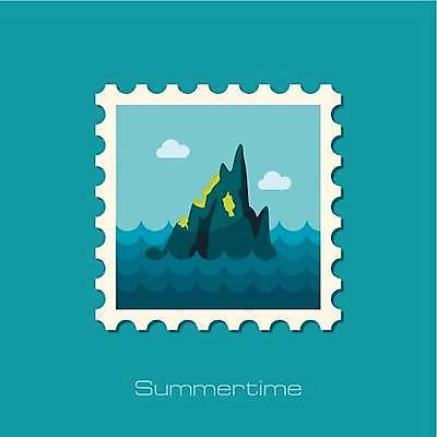 EPS 해외이미지 디자인 바다 섬 일러스트 사람없음 바위 바위섬 우표 미역 해외일러스트 돌_바위 해조류 파일형식 벡터 이미지허브