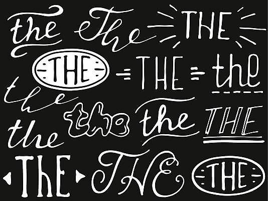 EPS 해외이미지 손글씨 영어 일러스트 타이포그라피 사람없음 세트 엘리먼트 해외일러스트 문자 파일형식 벡터 이미지허브