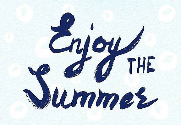 EPS 해외이미지 손글씨 영어 일러스트 타이포그라피 사람없음 여름 남색 필기체 해외일러스트 문자 계절 컬러 파일형식 벡터 이미지허브