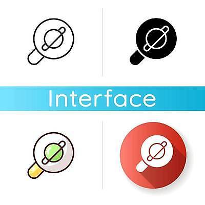 EPS 해외이미지 디자인 컨셉 인터넷 라인일러스트 일러스트 돋보기 그림자 사람없음 행성 네트워크 어플리케이션 웹브라우저 인터페이스 해외일러스트 우주 파일형식 벡터 이미지허브