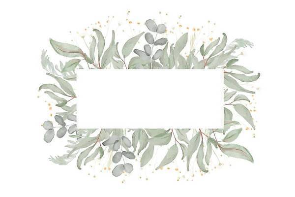 EPS 해외이미지 일러스트 프레임 사람없음 초록색 사각형 풀잎 카피스페이스 해외일러스트 도형 컬러 잎 공백 풀_식물 파일형식 벡터 이미지허브