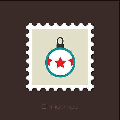 EPS 해외이미지 디자인 별 크리스마스장식 일러스트 사람없음 우표 오너먼트 해외일러스트 자연요소 크리스마스 파일형식 벡터 이미지허브