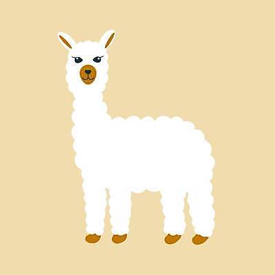 EPS 해외이미지 동물캐릭터 일러스트 사람없음 노란색 귀여움 라마 해외일러스트 일러캐릭터 동물 캐릭터 컬러 컨셉 파일형식 벡터 이미지허브
