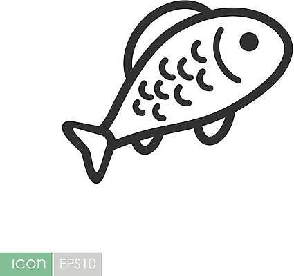 EPS 해외이미지 동물 일러스트 어류 사람없음 라인아트 해외일러스트 선 수중동물 파일형식 벡터 이미지허브