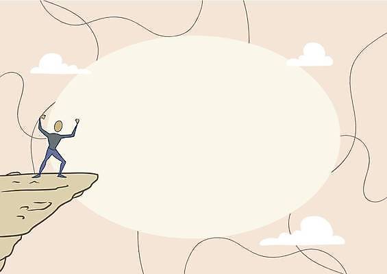 EPS 해외이미지 선 백그라운드 일러스트 프레임 사람모양 절벽 카피스페이스 해외일러스트 모양 공백 파일형식 벡터 이미지허브