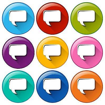 EPS 해외이미지 말풍선 일러스트 사람없음 세트 컬러풀 원형 카피스페이스 해외일러스트 도형 컬러 공백 파일형식 벡터 이미지허브