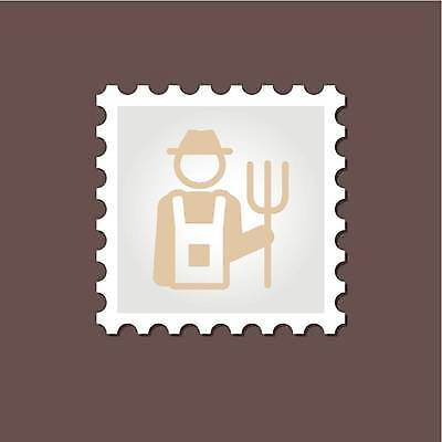 EPS 해외이미지 디자인 일러스트 사람모양 사람없음 잡기 농부 농기구 우표 해외일러스트 모양 직업 농업 모션 파일형식 벡터 이미지허브