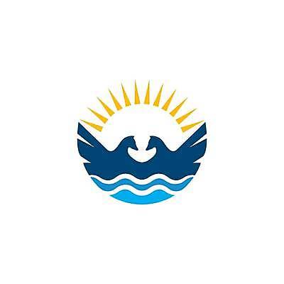 EPS 해외이미지 디자인 실루엣 파도 일러스트 사람없음 파란색 태양 심볼 윤곽 신화 유니콘 해외일러스트 자연요소 바다 컬러 촬영기법 파일형식 벡터 이미지허브
