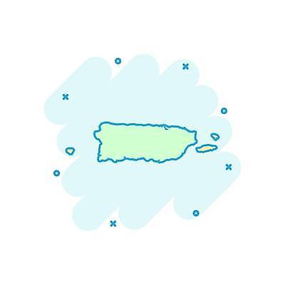EPS 해외이미지 지도 일러스트 사람없음 민트색 푸에르토리코 해외일러스트 컬러 서인도제도 파일형식 벡터 이미지허브
