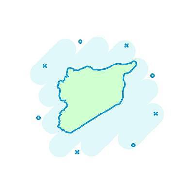 EPS 해외이미지 나라 지도 일러스트 사람없음 민트색 시리아 해외일러스트 컬러 중동 파일형식 벡터 이미지허브