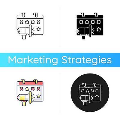 EPS 해외이미지 디자인 별 라인일러스트 일러스트 이벤트 사람없음 세트 확성기 달력 마케팅 해외일러스트 자연요소 파일형식 벡터 이미지허브