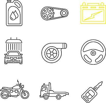 EPS 해외이미지 디자인 선 컨셉 일러스트 자동차 열쇠 픽토그램 웹 장비 오토바이 바퀴 작업실 플랫 캔 씻기 기름 심볼 서비스 사인 그림 윤곽 연료 팩 짐차 모터 고립 도르래 샤워실 자동 차고 충전기 항목 해외일러스트 음식 육상교통 인터넷 바이크 기계 청결 화장품 충전 샤워시설 파일형식 벡터 이미지허브