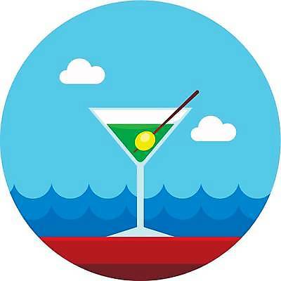 EPS 해외이미지 바다 일러스트 사람없음 칵테일 칵테일잔 해외일러스트 술잔 주류 파일형식 벡터 이미지허브