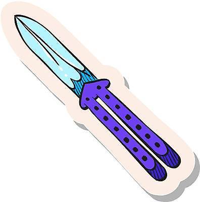 EPS 해외이미지 스티커 일러스트 사람없음 보라색 심볼 조경가위 해외일러스트 컬러 가위_도구 파일형식 벡터 이미지허브