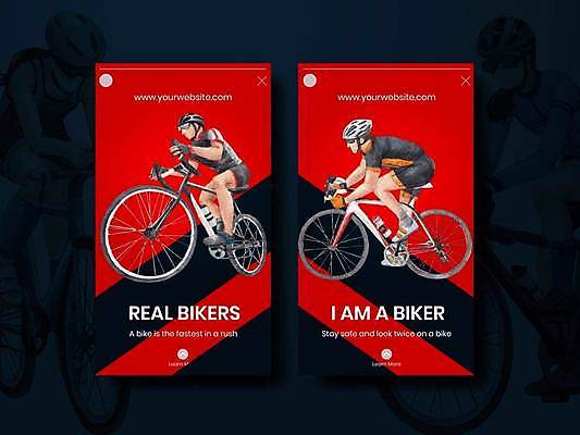 EPS 해외이미지 전신 남자 일러스트 성인 두명 빨간색 운동복 세트 운동 자전거 승차 헬멧 보호장비 소셜네트워크 소셜미디어 성인남자만 해외일러스트 옷 컬러 모션 건강 사람 바이크 장비 남자만 성인만 파일형식 벡터 이미지허브