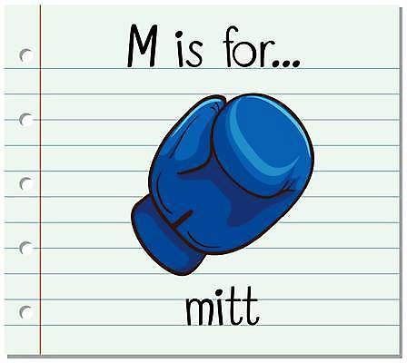 EPS 해외이미지 알파벳 영어 일러스트 영어교육 사람없음 단어 글러브 M 단어카드 해외일러스트 문자 교육 스포츠용품 장갑 파일형식 벡터 단어장 이미지허브