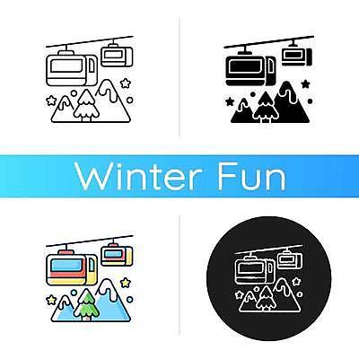 EPS 해외이미지 일러스트 산 사람없음 야외 세트 플랫 곤돌라 휴양지 리프트 케이블카 산악지대 해외일러스트 장소 파일형식 벡터 이미지허브