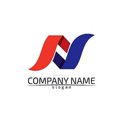 EPS 해외이미지 디자인 일러스트 비즈니스 추상 사람없음 빨간색 파란색 N 심볼 해외일러스트 알파벳 컬러 무늬 파일형식 벡터 이미지허브