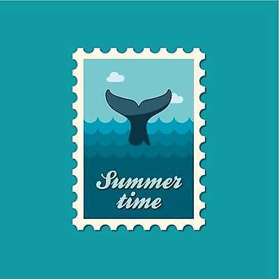 EPS 해외이미지 디자인 바다 일러스트 휴가 사람없음 고래 꼬리 꼬리지느러미 우표 해외일러스트 포유류 수중동물 지느러미 파일형식 벡터 이미지허브