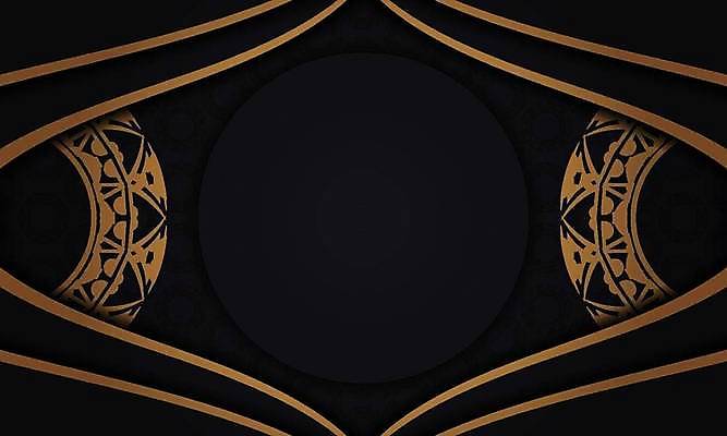 EPS 해외이미지 문양 백그라운드 곡선 일러스트 사람없음 검은색 금색 화려 고급 카피스페이스 해외일러스트 선 컬러 컨셉 공백 파일형식 벡터 이미지허브