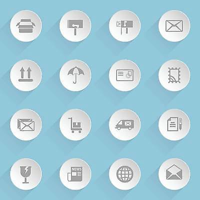 EPS 해외이미지 종이 지구 일러스트 우산 텍스트 유리 봉투 상자 펜 카트 신문 뉴스 편지 심볼 언론 주소 취급주의 해외일러스트 재질 경고 간행물 필기구 파일형식 벡터 이미지허브