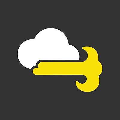 EPS 해외이미지 일러스트 바람 날씨 사람없음 노란색 검은색 흰색 해외일러스트 자연요소 컬러 파일형식 벡터 이미지허브