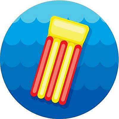 EPS 해외이미지 바다 일러스트 사람없음 파란색 비치베드 해외일러스트 컬러 파일형식 벡터 이미지허브