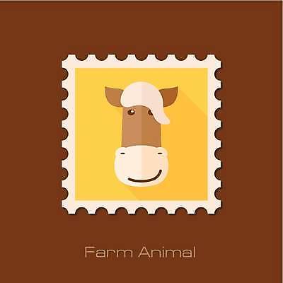 EPS 해외이미지 디자인 일러스트 사람없음 말_동물 우표 해외일러스트 포유류 파일형식 벡터 이미지허브