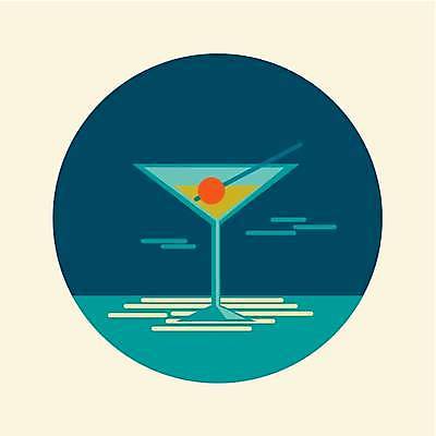 EPS 해외이미지 일러스트 사람없음 칵테일 남색 해외일러스트 컬러 주류 파일형식 벡터 이미지허브
