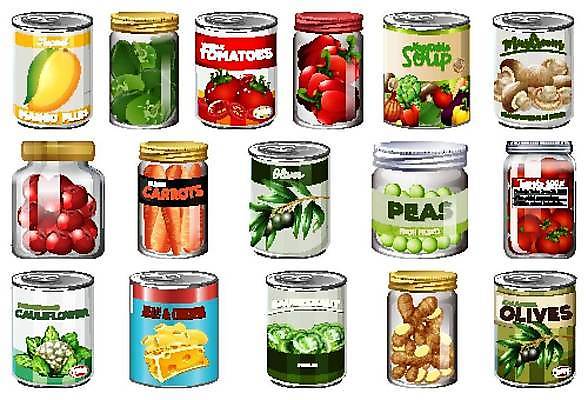 EPS 해외이미지 클립아트 잡화 음식 백그라운드 토마토 채소 과일 일러스트 재료 포장 건강 스파게티 옥수수 요리 미술 그래픽 세트 그룹 캔 수프 상품 컨테이너 만화 수집 먹기 파인애플 오브젝트 그림 올리브 완두콩 햄 패키지 수납 통조림 고립 식용 시리즈 해외일러스트 열매 산업 모션 문화예술 콩 곡류 파스타 육류 열대과일 파일형식 벡터 이미지허브