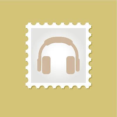 EPS 해외이미지 디자인 일러스트 사람없음 헤드폰 우표 해외일러스트 음향기기 파일형식 벡터 이미지허브