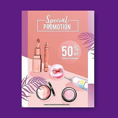 EPS 해외이미지 디자인 포스터 컨셉 일러스트 수채화 컬러풀 페인트 화장품 립스틱 발표 인쇄 그림 퍼프 손그림 형광펜 특별함 프리미엄 해외일러스트 컬러 뷰티 펜 파일형식 벡터 필기구 문구용품 오브젝트 이미지허브