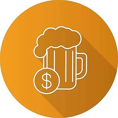 EPS 해외이미지 디자인 돈 라인일러스트 일러스트 맥주 사람없음 달러 술집 플랫 가격 오브젝트 맥주거품 스타일 해외일러스트 주류 거품 재산 파일형식 벡터 이미지허브