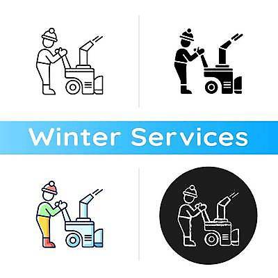 EPS 해외이미지 겨울 일러스트 사람모양 사람없음 세트 기계 청소 제설 제설기 해외일러스트 모양 계절 파일형식 벡터 이미지허브
