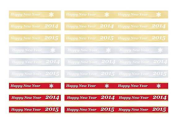 EPS 해외이미지 리본 패턴 일러스트 휴가 새해 빨간색 흰색 축하 눈송이 황금 플랫 은색 포장지 2014년 테이프 2015년 해피뉴이어 고립 해외일러스트 컬러 컨셉 무늬 포장 문구용품 눈_날씨 새해인사 연도 파일형식 벡터 이미지허브