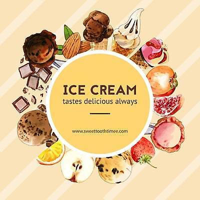 EPS 해외이미지 과일 일러스트 딸기 프레임 타이포그라피 사람없음 노란색 초콜릿 원형 사과 석류 콘아이스크림 프레임일러스트 해외일러스트 도형 문자 컬러 아이스크림 디저트 파일형식 벡터 이미지허브