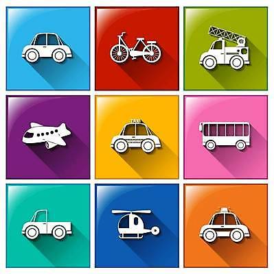 EPS 해외이미지 일러스트 자동차 버튼 버스 비행기 사람없음 컬러풀 자전거 헬리콥터 택시 해외일러스트 육상교통 컬러 항공교통 승용차 대중교통 바이크 파일형식 벡터 이미지허브