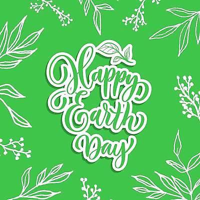 EPS 해외이미지 식물 일러스트 나뭇잎 글자캘리그라피 사람없음 환경 에코 지구의날 해외일러스트 기념일 잎 캘리그라피 파일형식 벡터 이미지허브