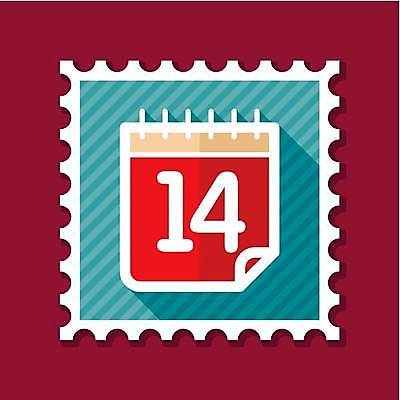 EPS 해외이미지 디자인 일러스트 데이이벤트 발렌타인데이 사랑 사람없음 달력 우표 해외일러스트 기념일 감정 파일형식 벡터 이미지허브