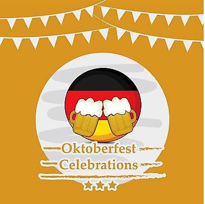 EPS 해외이미지 전통 디자인 포스터 문화 일러스트 맥주 사람없음 노란색 축제 가랜드 독일국기 옥토버페스트 해외일러스트 컬러 주류 국기 파티용품 파일형식 벡터 이미지허브