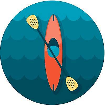 EPS 해외이미지 일러스트 사람없음 여름 파란색 카약 해외일러스트 계절 컬러 수상스포츠 파일형식 벡터 이미지허브