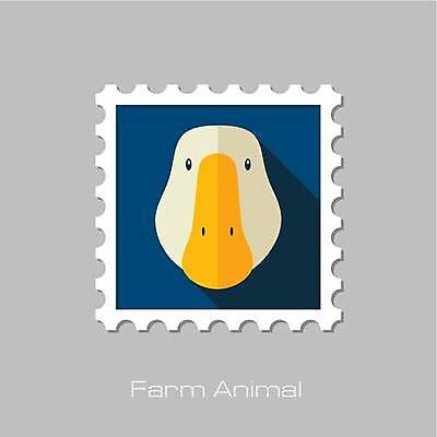 EPS 해외이미지 디자인 일러스트 사람없음 머리 거위 우표 해외일러스트 조류 신체부위 파일형식 벡터 이미지허브