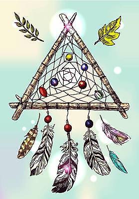 EPS 해외이미지 전통 디자인 문화 일러스트 사람없음 장식 신비 깃털 마법 드림캐쳐 스타일 해외일러스트 컨셉 파일형식 벡터 이미지허브