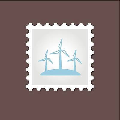 EPS 해외이미지 디자인 일러스트 사람없음 그린에너지 풍력에너지 에코 친환경 우표 해외일러스트 환경 에너지 파일형식 벡터 이미지허브