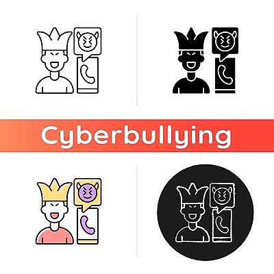 EPS 해외이미지 디자인 말풍선 라인일러스트 일러스트 사람모양 사람없음 스마트폰 세트 악마 수화기 통화 거짓 부정적 장난전화 사이버불링 해외일러스트 모양 감정 장난 모션 핸드폰 스마트기기 사회이슈 전화기 왕따 파일형식 벡터 이미지허브