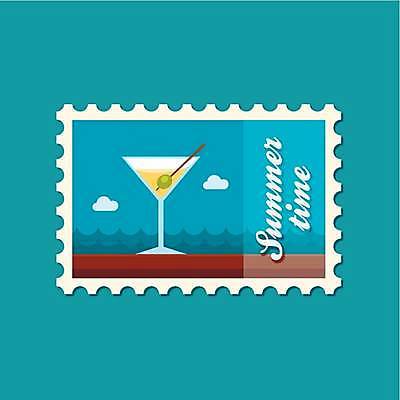 EPS 해외이미지 디자인 일러스트 사람없음 칵테일 꼬치 올리브 칵테일잔 우표 마티니 해외일러스트 열매 술잔 주류 파일형식 벡터 이미지허브