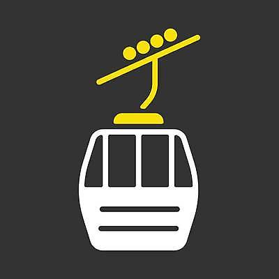 EPS 해외이미지 일러스트 교통시설 사람없음 노란색 검은색 흰색 곤돌라 스키리프트 해외일러스트 컬러 교통 시설 리프트 파일형식 벡터 이미지허브