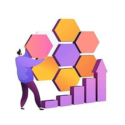 EPS 해외이미지 전신 남자 일러스트 비즈니스 그래프 한명 들기 성인 육각형 시장조사 성인남자한명만 해외일러스트 도형 1 모션 사람 남자한명만 성인남자만 파일형식 벡터 이미지허브