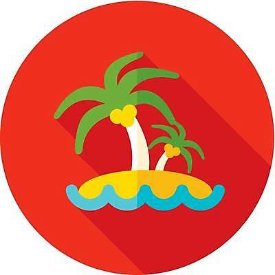 EPS 해외이미지 섬 일러스트 사람없음 빨간색 야자수 해외일러스트 나무 컬러 파일형식 벡터 이미지허브