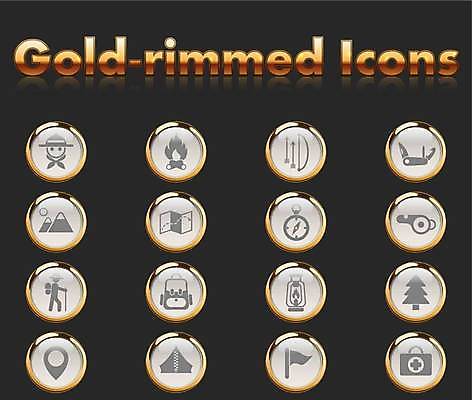 EPS 해외이미지 지도 일러스트 배낭 불 산 텐트 소년 목재 빛 깃발 원형 황금 칼 가장자리 나침반 호루라기 심볼 충고 해외일러스트 자연요소 도형 나무 남자 어린이 가방 재료 캠핑도구 둘레 파일형식 벡터 이미지허브